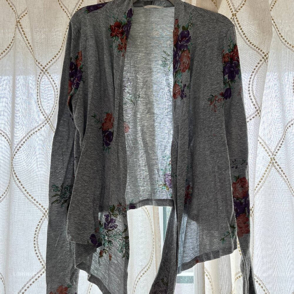 Lightweight Floral Open Cardigan